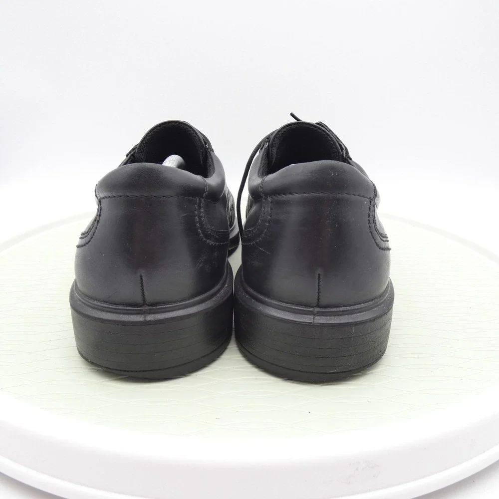 Ecco Helsinki Mens US 13-13.5 Dress Shoes Black Leather Lace Up Business Oxford